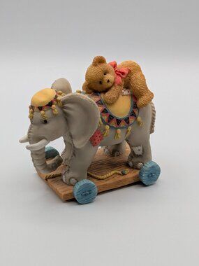 Cherished Teddies Elephant Trunk Full of Bear Hugs (103977) 1995 Circus Figurine